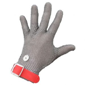GUANTE MALLA ACERO CON CORREA DE AJUSTE